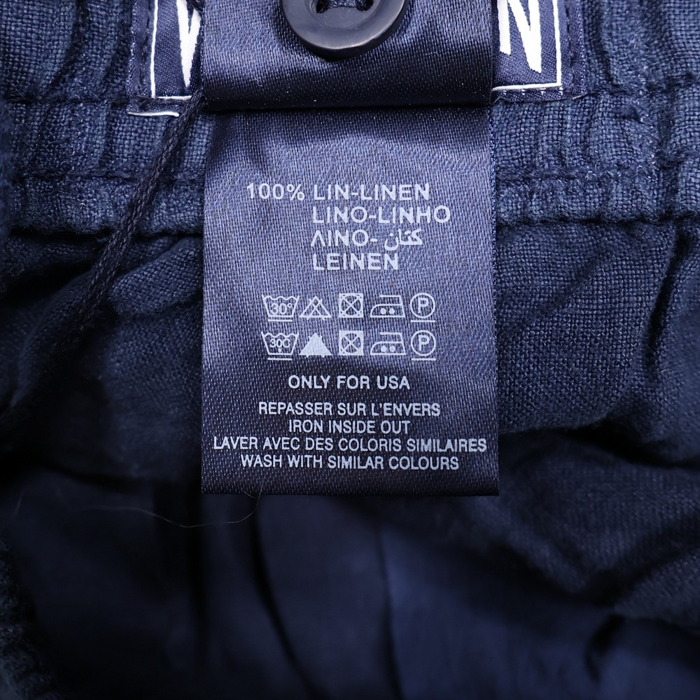 NWT VILEBREQUIN Men's XL Navy Blue Pacha Linen Relaxed Casual Drawstring Pants - Picture 7 of 10